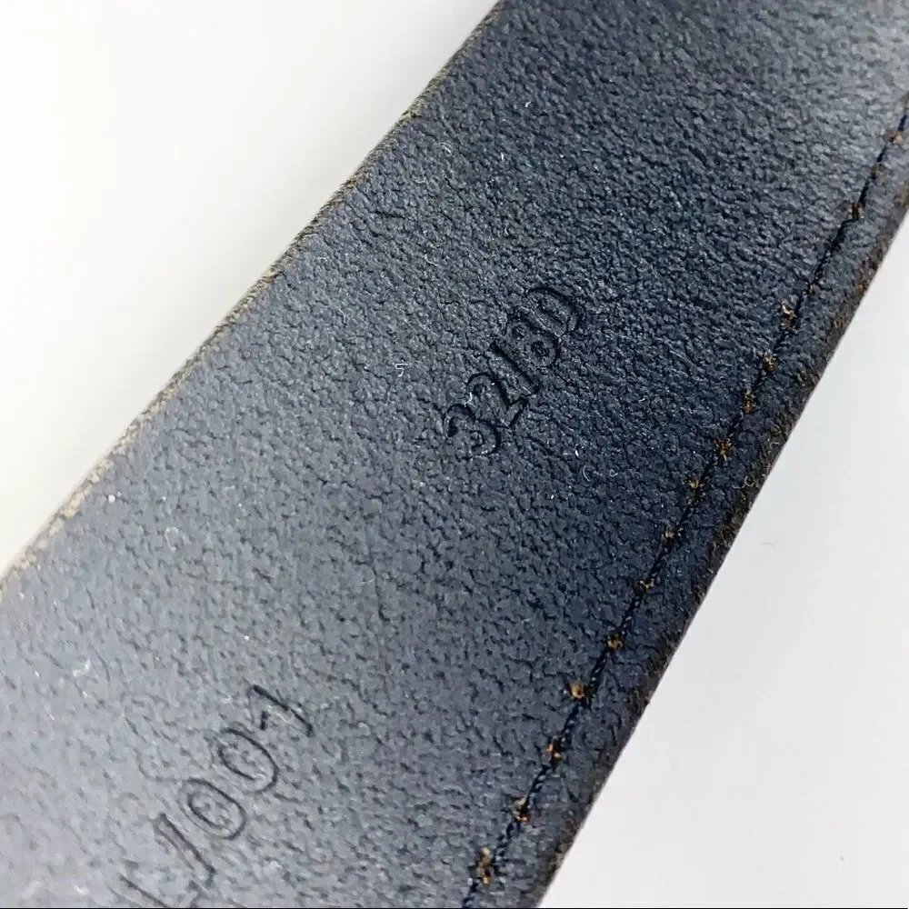 boconi black and bronze leather belt 32